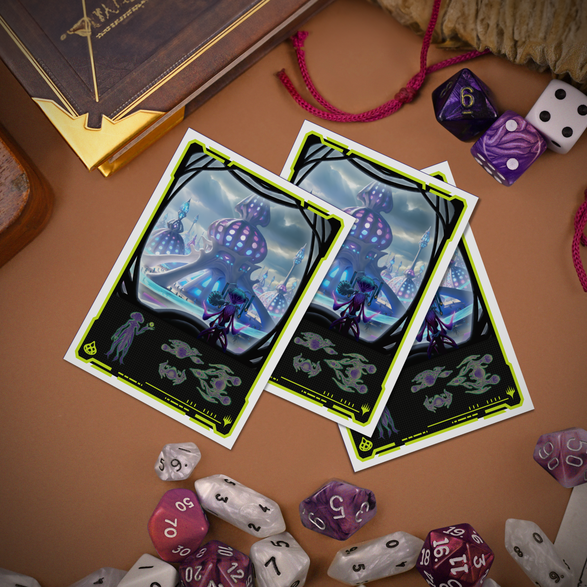 Edge of Eternities 105ct Apex Deck Protector sleeves Blue Mythic