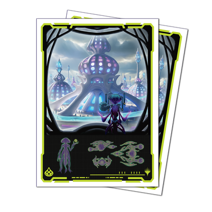 Edge of Eternities 105ct Apex Deck Protector sleeves Blue Mythic