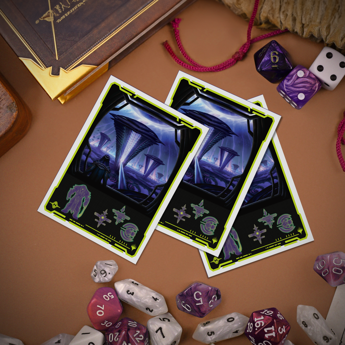 Edge of Eternities 105ct Apex Deck Protector sleeves Black Mythic