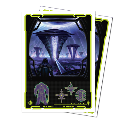 Edge of Eternities 105ct Apex Deck Protector sleeves Black Mythic