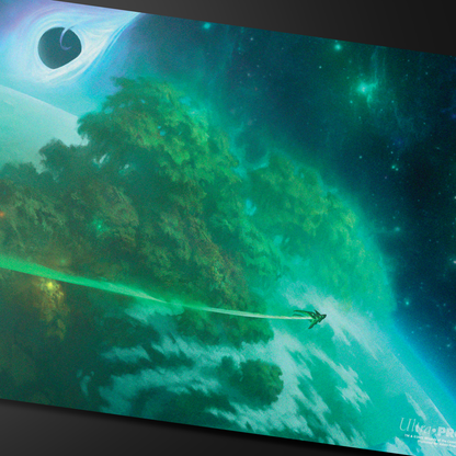 Edge of Eternities Playmat Mythic Land Green