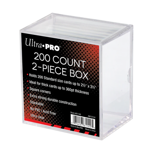 200 Count 2-Piece Clear Card Storage Box
