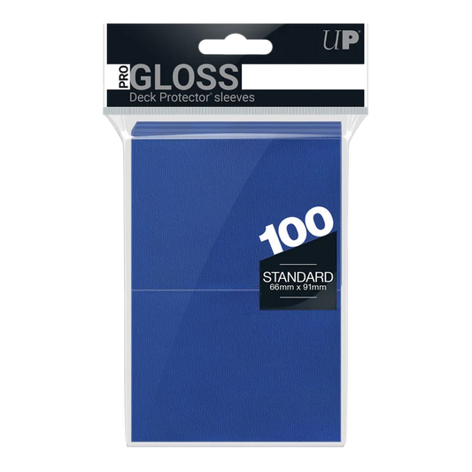 Blue PRO-Gloss Standard Deck Protector Sleeves (100)
