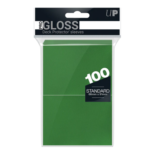 PRO-Gloss Standard Deck Protector Sleeves - Green (100)