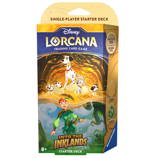 Disney Lorcana: Into the Inklands Starter Deck - Pongo & Peter Pan (Amber & Emerald)