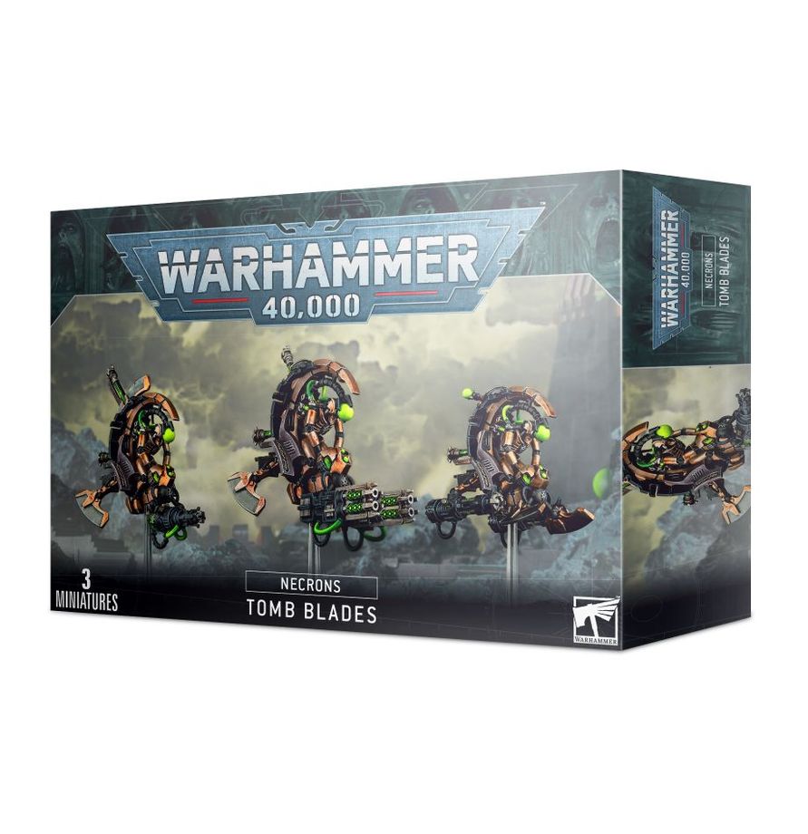 Warhammer 40,000 Tomb Blades miniatures box on a white background