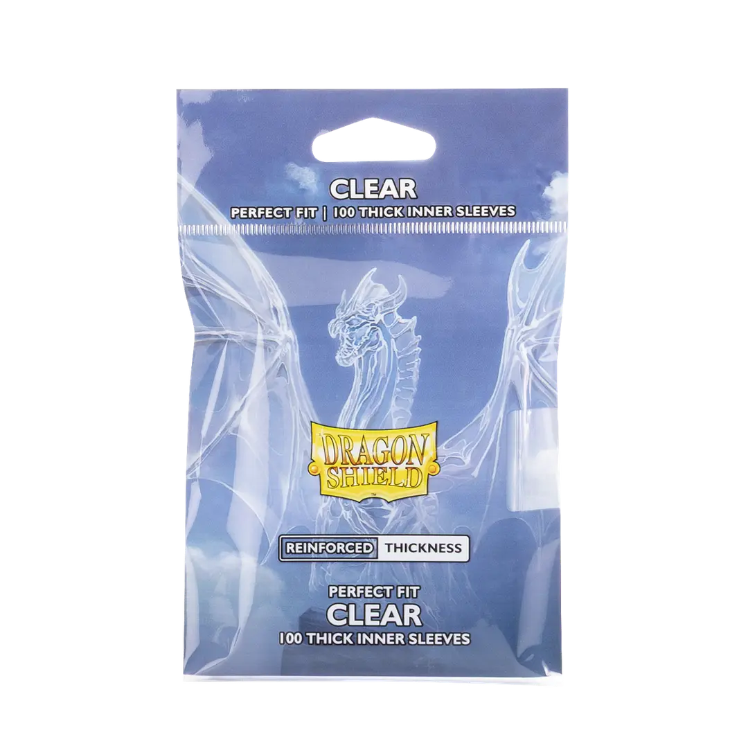 Dragon Shields Perfect Fit: Thick Inner Sleeves - Standard Size  - Clear