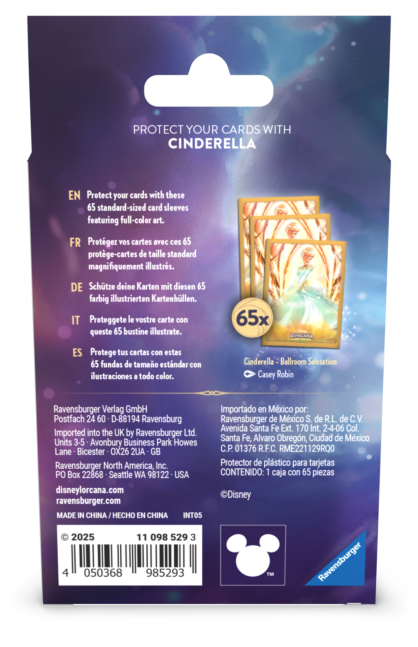 Cinderella Card Sleeves for Disney Lorcana TCG