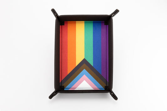 Pride Fold Up Velvet Dice Tray: Rainbow Flag