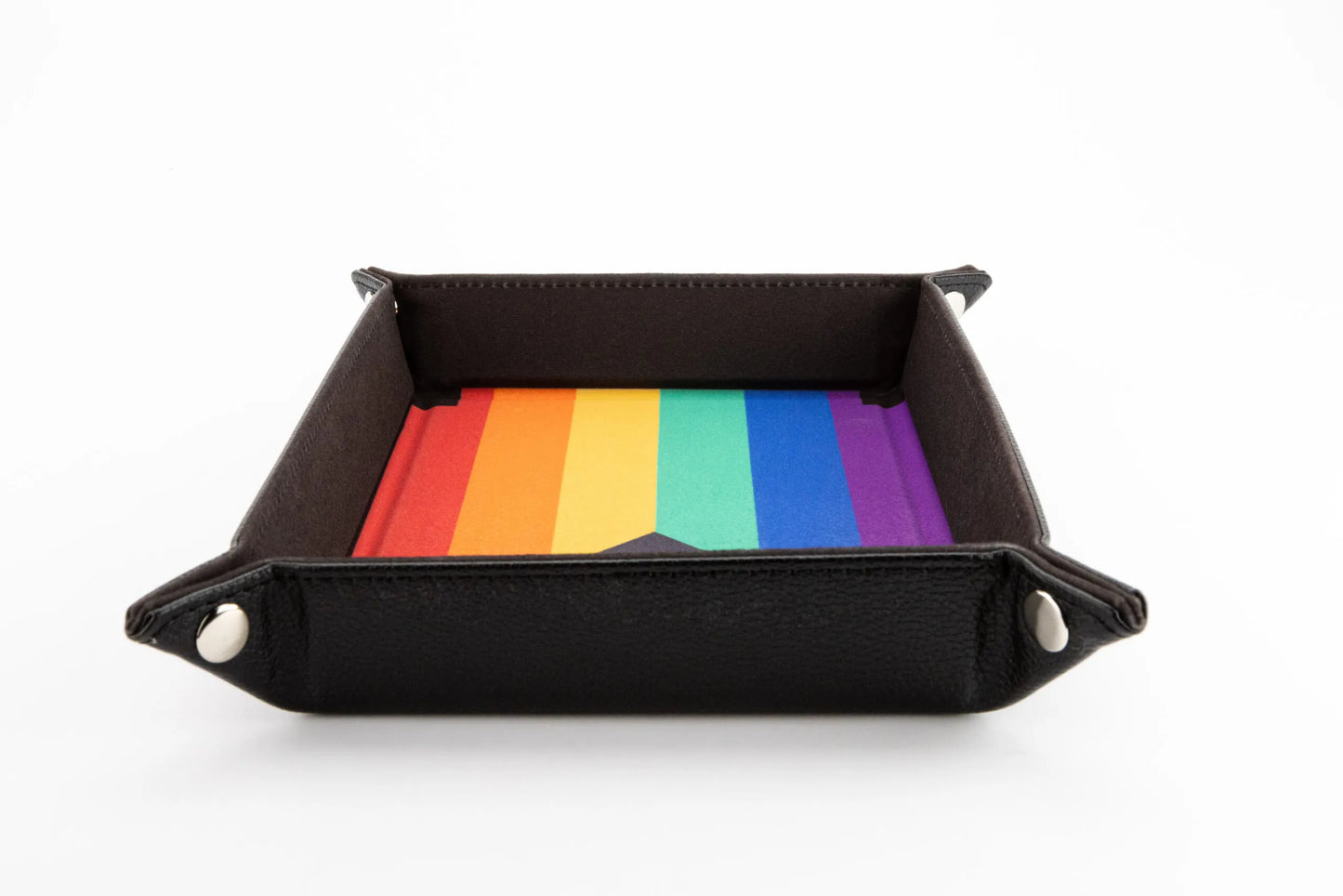 Pride Fold Up Velvet Dice Tray: Rainbow Flag