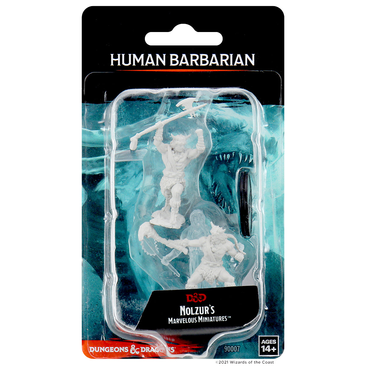 Clear Packaging showing two plastic miniatures.