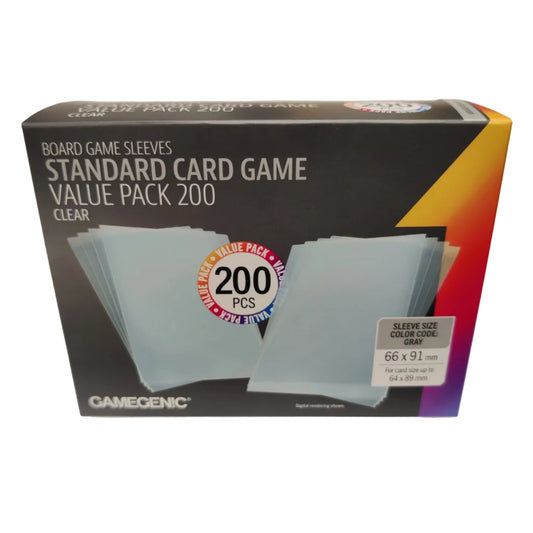 Box of Gamegenic standard card game sleeves on a white background