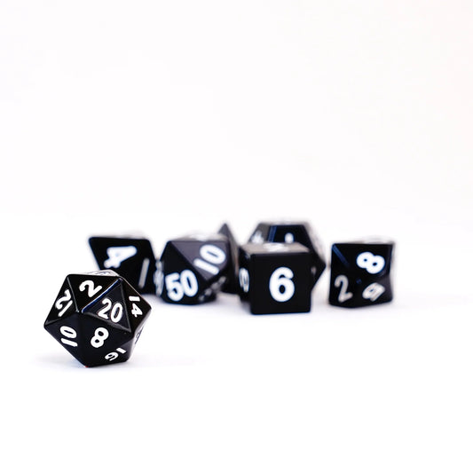 16mm Black Metal Dice Set