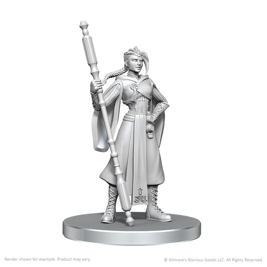 Critical Role Unpainted Miniatures: Beauregard Lionett & Caleb Widogast