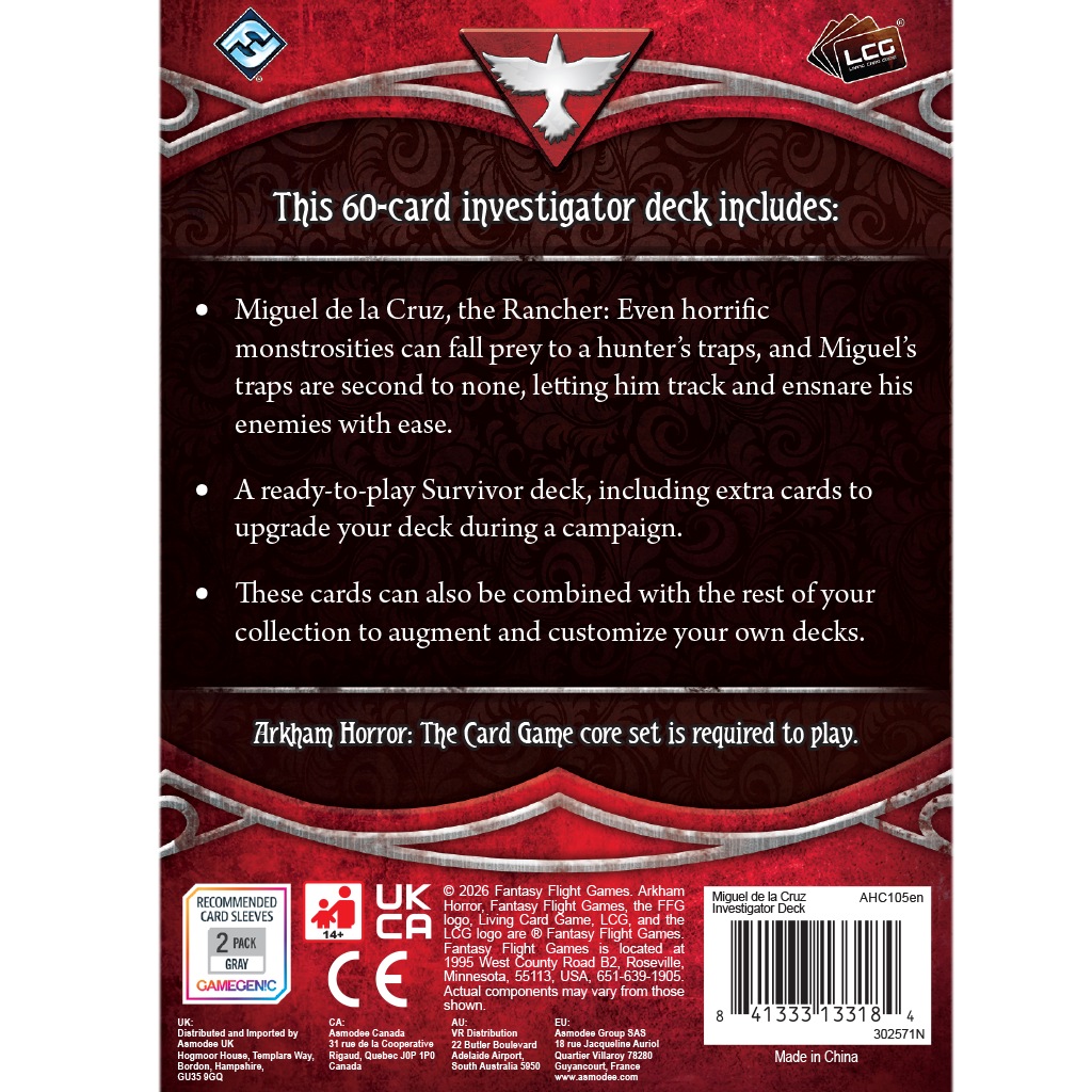 Miguel de la Cruz Investigator Deck