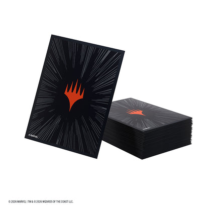 Marvel Super Heroes Premium Double Sleeving Pack 100 - Comic Burst Black