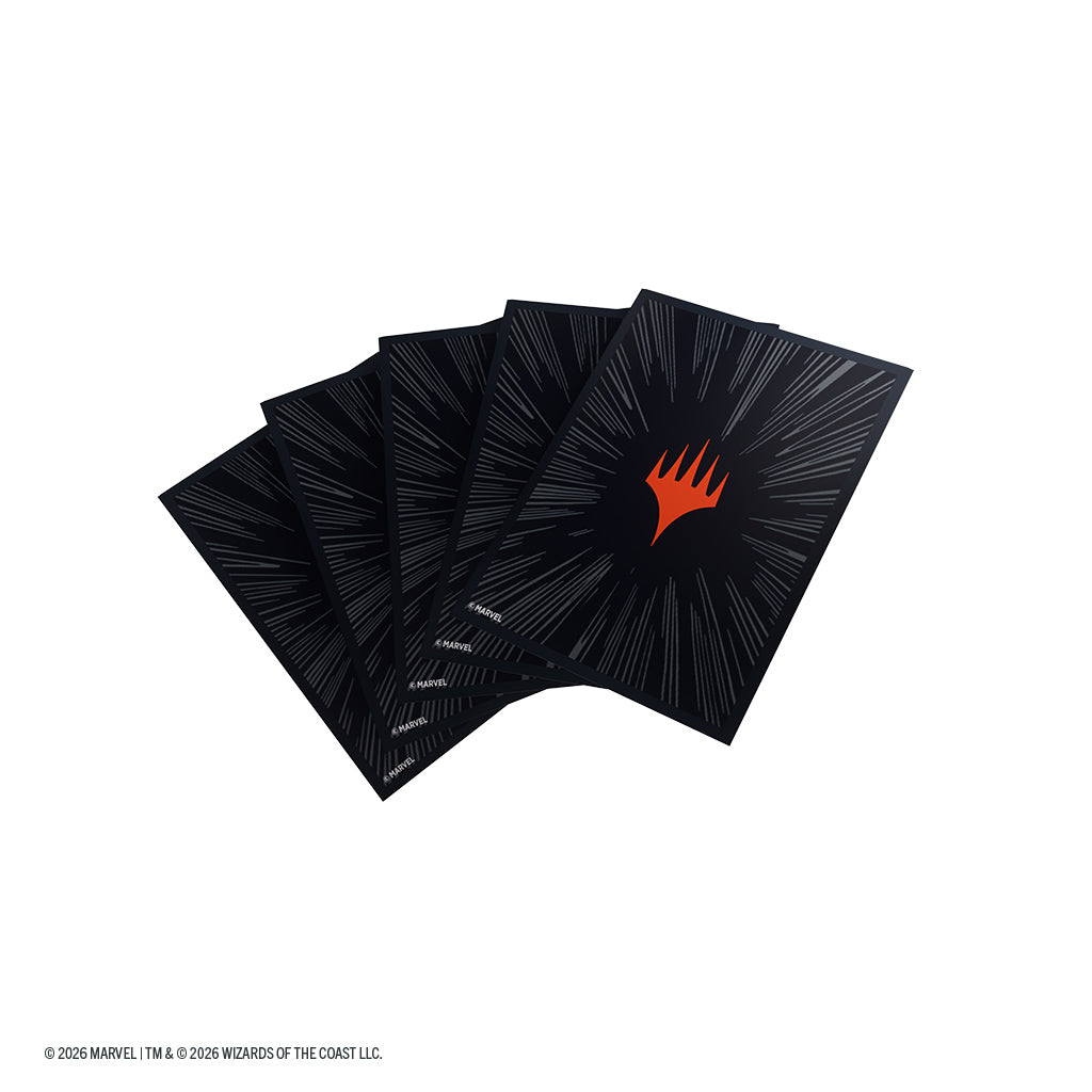 Marvel Super Heroes Premium Double Sleeving Pack 100 - Comic Burst Black