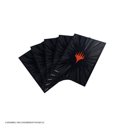 Marvel Super Heroes Premium Double Sleeving Pack 100 - Comic Burst Black