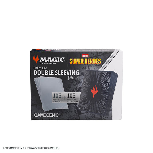 Marvel Super Heroes Premium Double Sleeving Pack 100 - Comic Burst Black