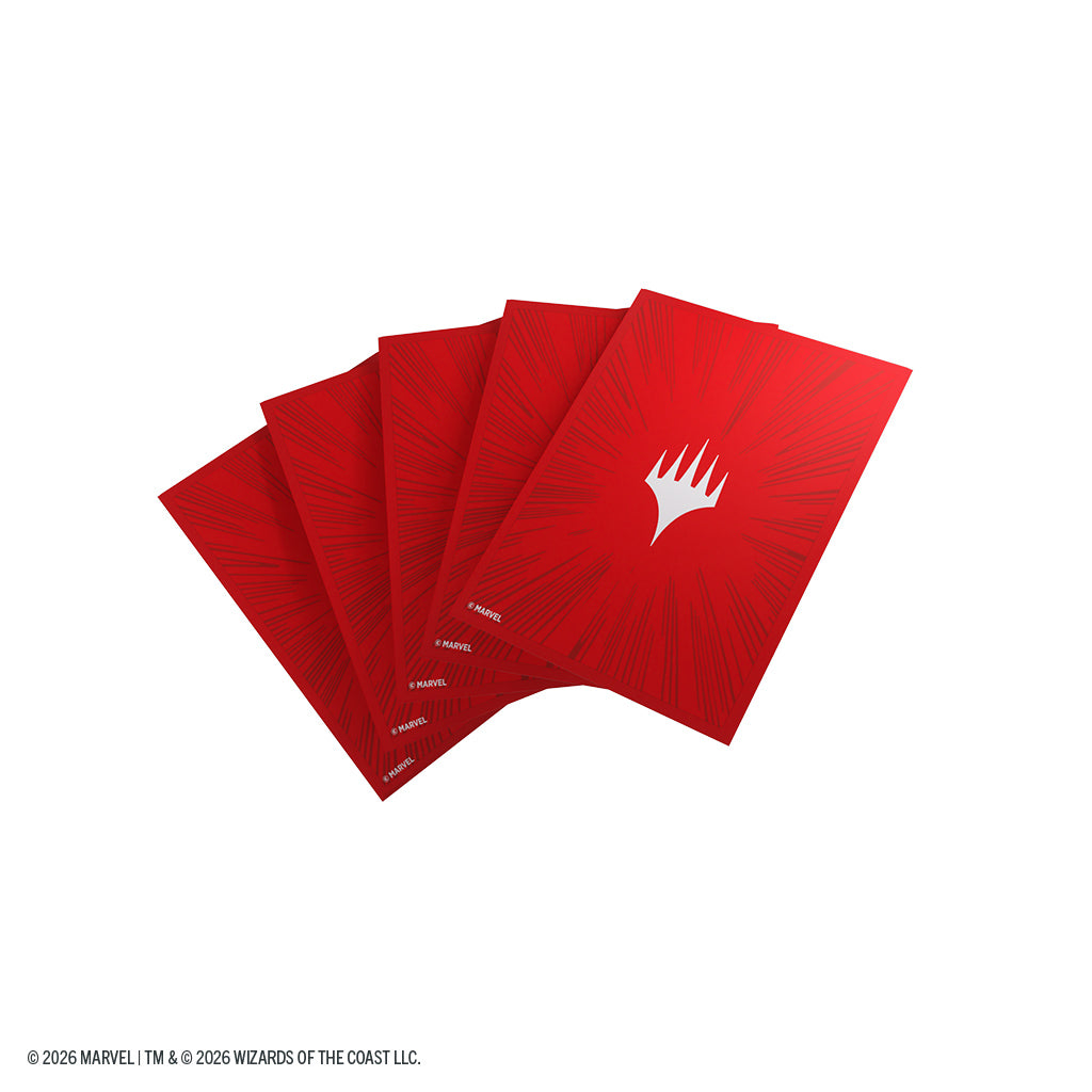Marvel Super Heroes Premium Double Sleeving Pack 100 - Comic Burst Red
