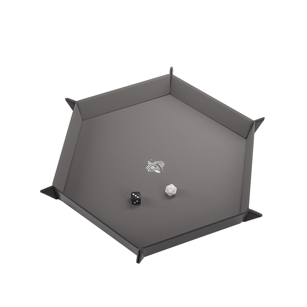 Magnetic Dice Tray Hexagonal Black/Gray
