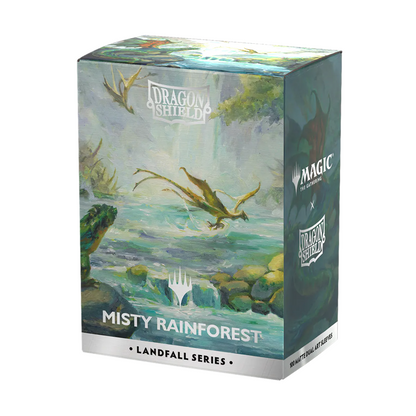 Dragon Shields: Matte Dual Art - MTG - Landfall Series - Misty Rainforest