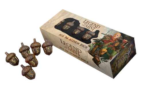 Legend in the Mist Resin Acorn Dice Set