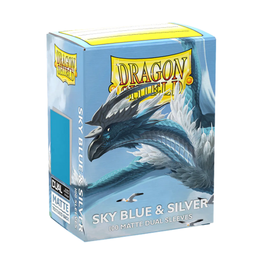 Dragon Shields: Matte Dual - Sky Blue & Silver (100)