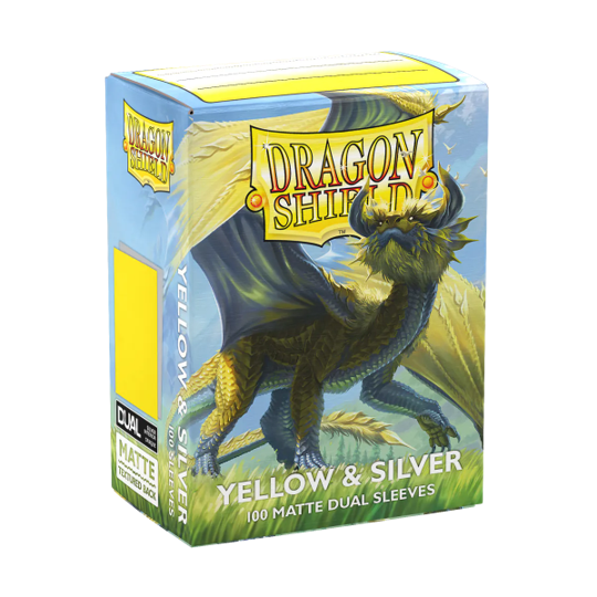 Dragon Shields: Matte Dual - Yellow / Silver (100)