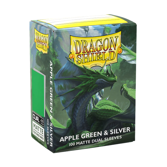Dragon Shields: Matte Dual - Apple Green & Silver (100)