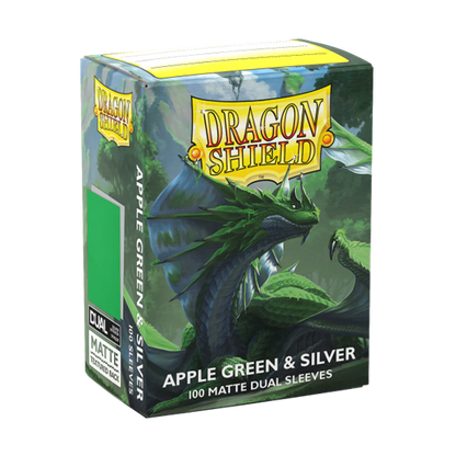 Dragon Shields: Matte Dual - Apple Green & Silver (100)