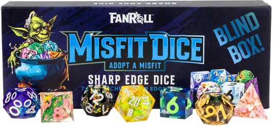 Mystery Misfit Sharp Edge Resin Polyhedral Dice Set
