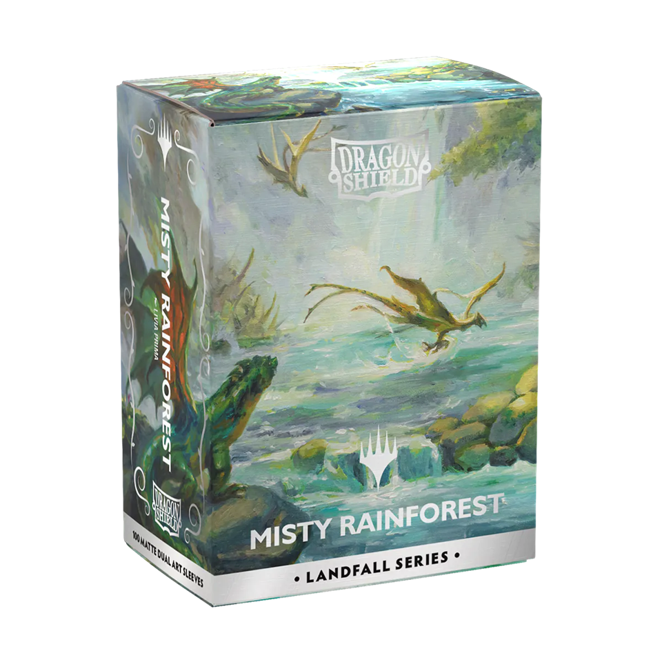 Dragon Shields: Matte Dual Art - MTG - Landfall Series - Misty Rainforest