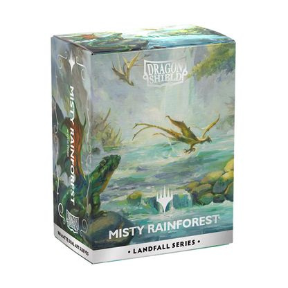 Dragon Shields: Matte Dual Art - MTG - Landfall Series - Misty Rainforest