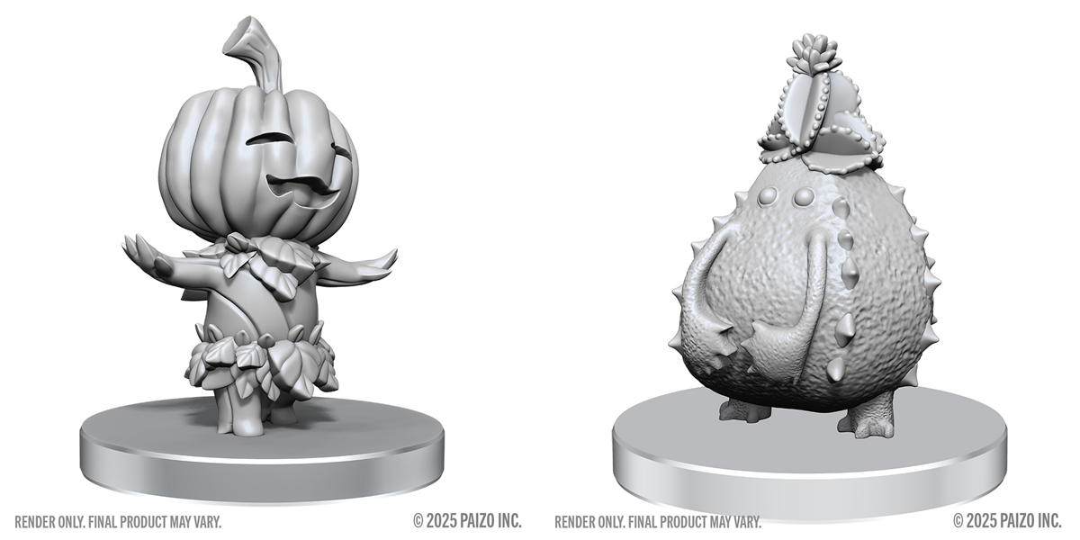 Pathfinder Battles Deep Cuts Unpainted Miniatures: Gourd Leshy and Cactus Leshy