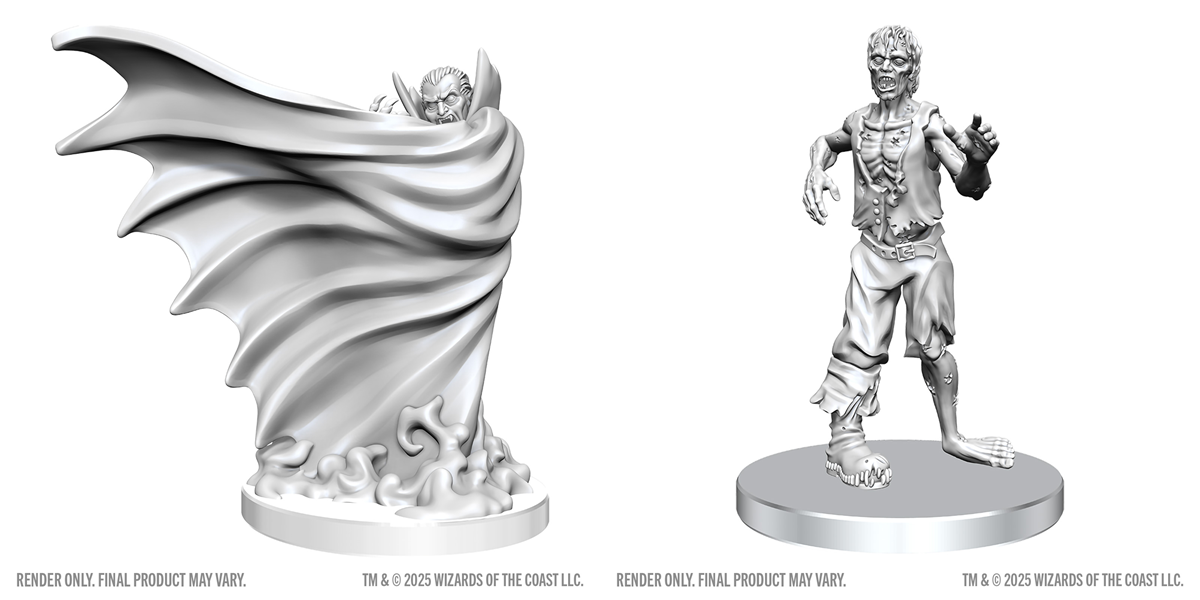 Dungeons & Dragons: Nolzur's Marvelous Unpainted Miniatures - Classic Vampire & Classic Zombie