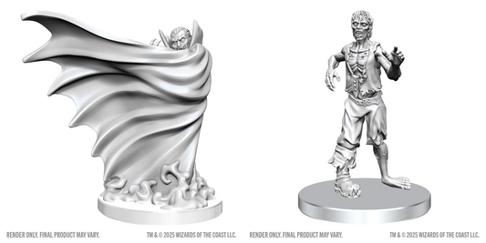 Dungeons & Dragons: Nolzur's Marvelous Unpainted Miniatures - Classic Vampire & Classic Zombie