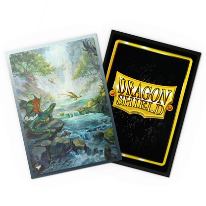 Dragon Shields: Matte Dual Art - MTG - Landfall Series - Misty Rainforest
