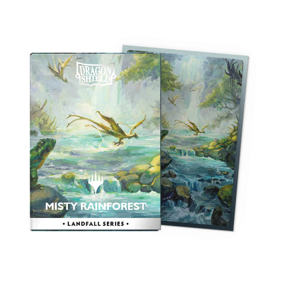 Dragon Shields: Matte Dual Art - MTG - Landfall Series - Misty Rainforest