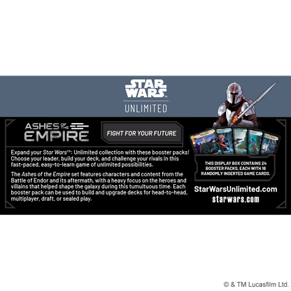 LOCAL PICKUP PREORDER Ashes of the Empire Booster Display