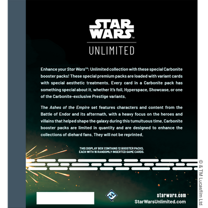 LOCAL PICKUP PREORDER Ashes of the Empire Carbonite Booster Display
