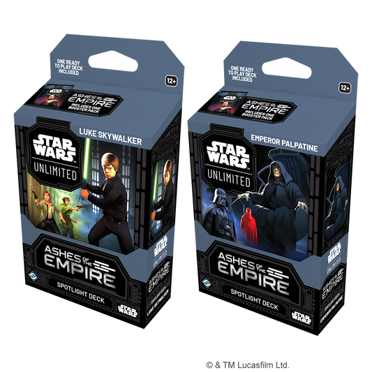 LOCAL PICKUP PREORDER Ashes of the Empire Spotlight Deck Bundle - Jedi Luke Skywalker & Emperor Palpatine